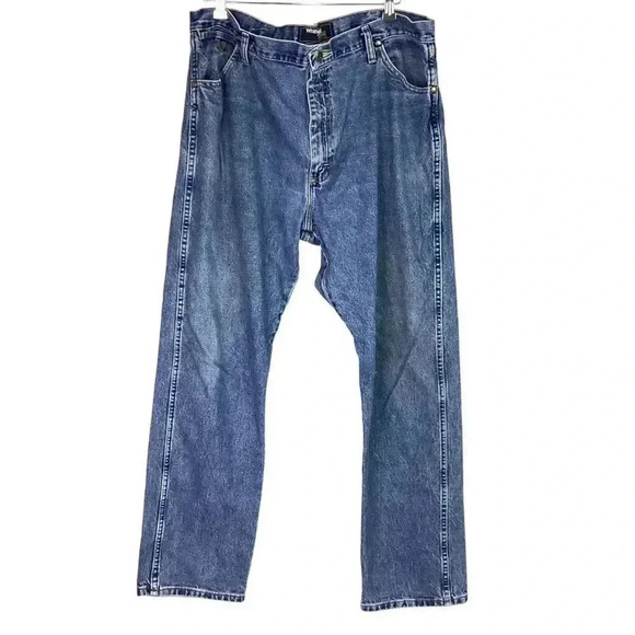 Wrangler Jeans Men 40X32 Blue George Strait Cowboy Cut Original Fit Medium Wash - Picture 1 of 8